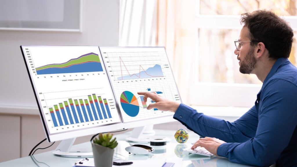 Webseiten Analyse am Monitor